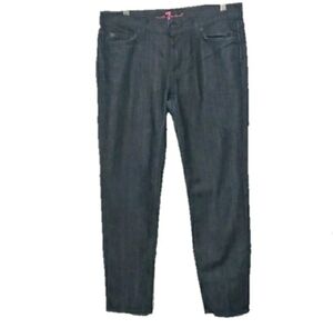 𝅺7 For All Mankind Joyce Loose City Chic Preppy Fall Cropped Jeans - Women's